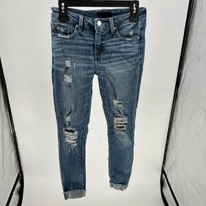 Women’s Buckle Black Ankle Skinny Jeans. Size 26. Style BBW7411A.